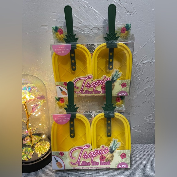 🖤Yellow Pineapple Popsicle Molds - Picture 1 of 2